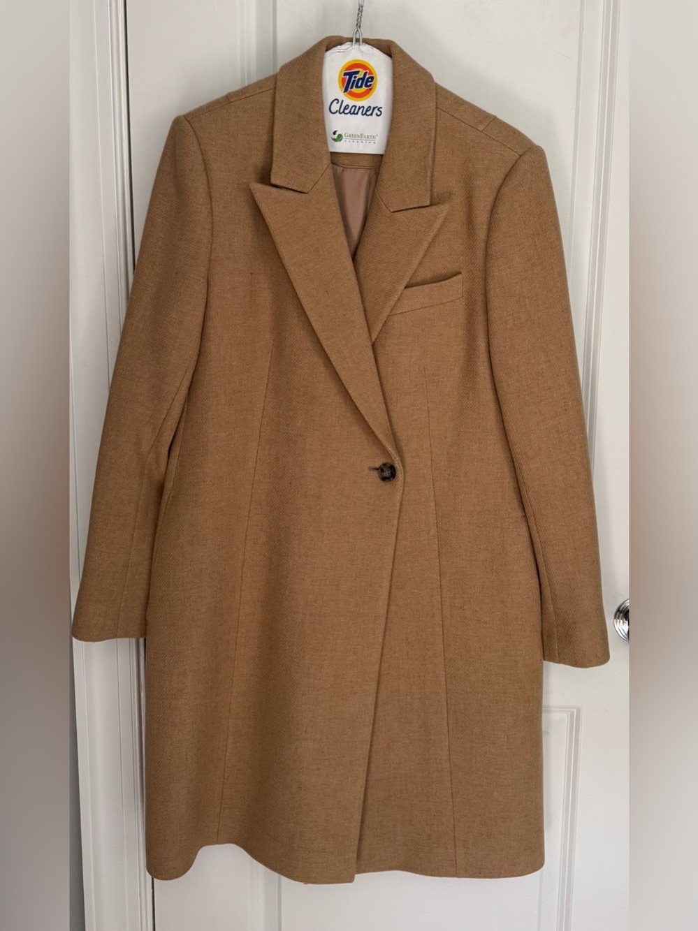 Reiss Erin Single-Button Camel Coat